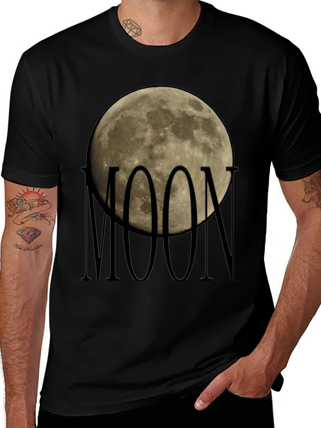 Variant 3 of Moon Graphic T-Shirt - Lunar Celestial Tee