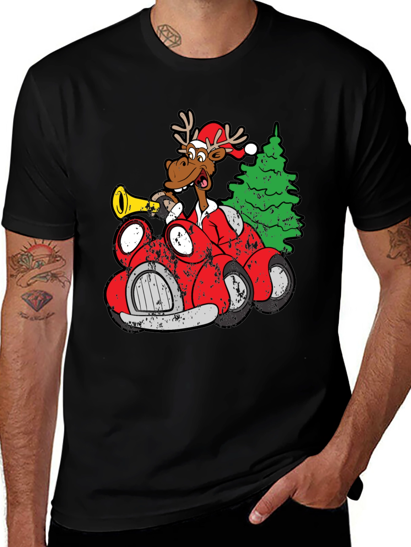 Festive Moose Christmas T-Shirt