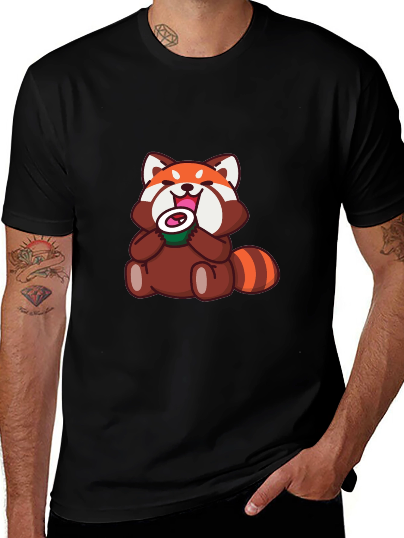 Variant 17 of Red Panda Cartoon Graphic T-Shirt - Soft Cotton Blend