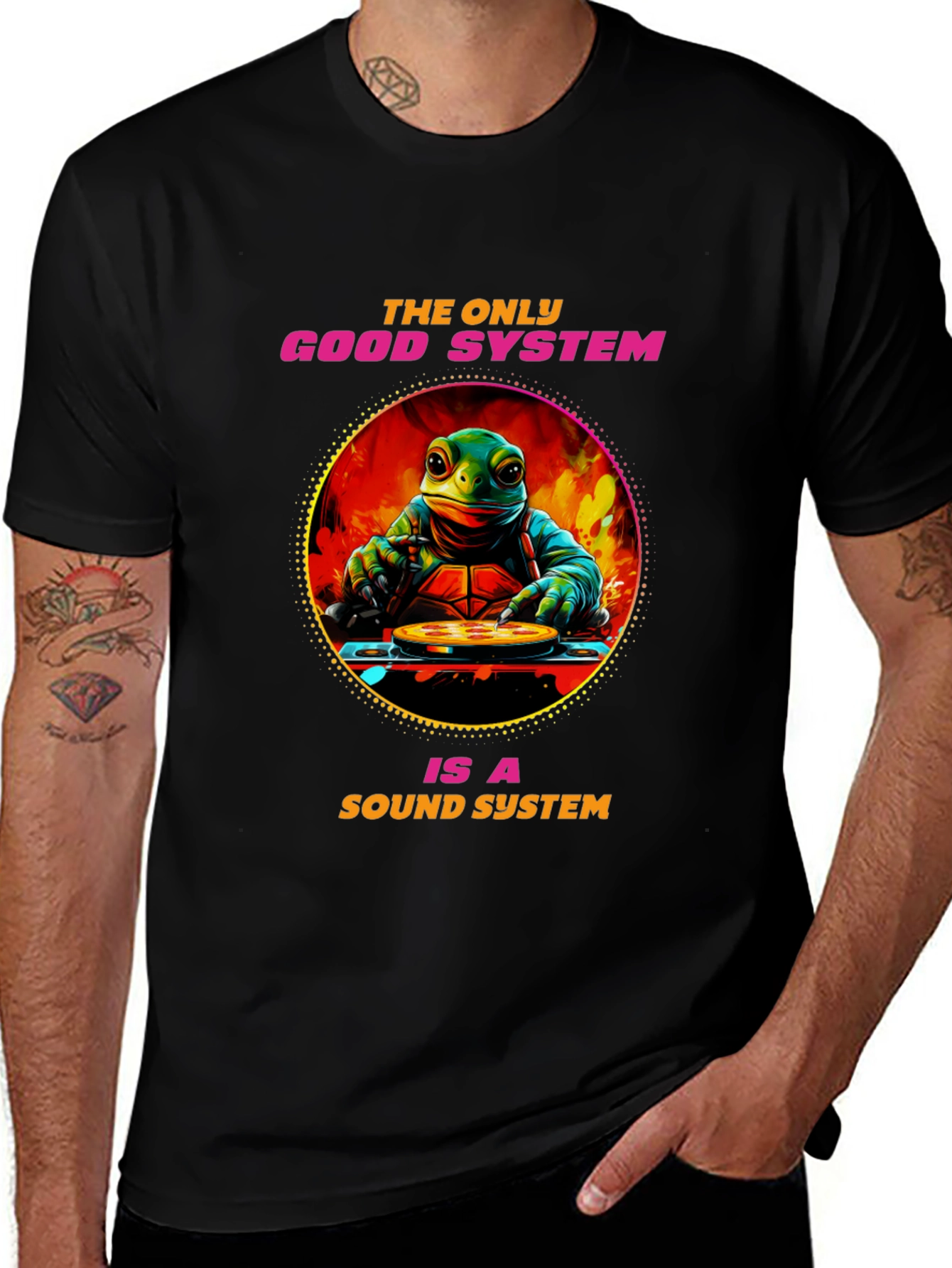 Variant 22 of Turtle DJ Sound System Graphic Tee