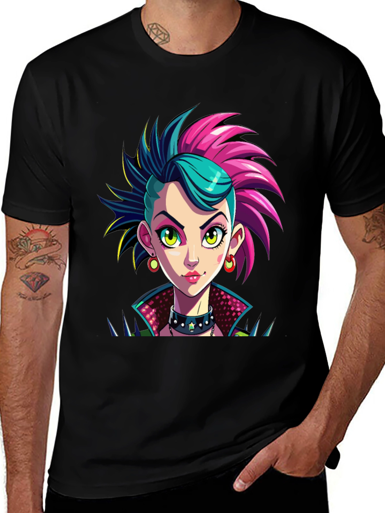 Variant 3 of Punk Rock Girl Graphic T-Shirt