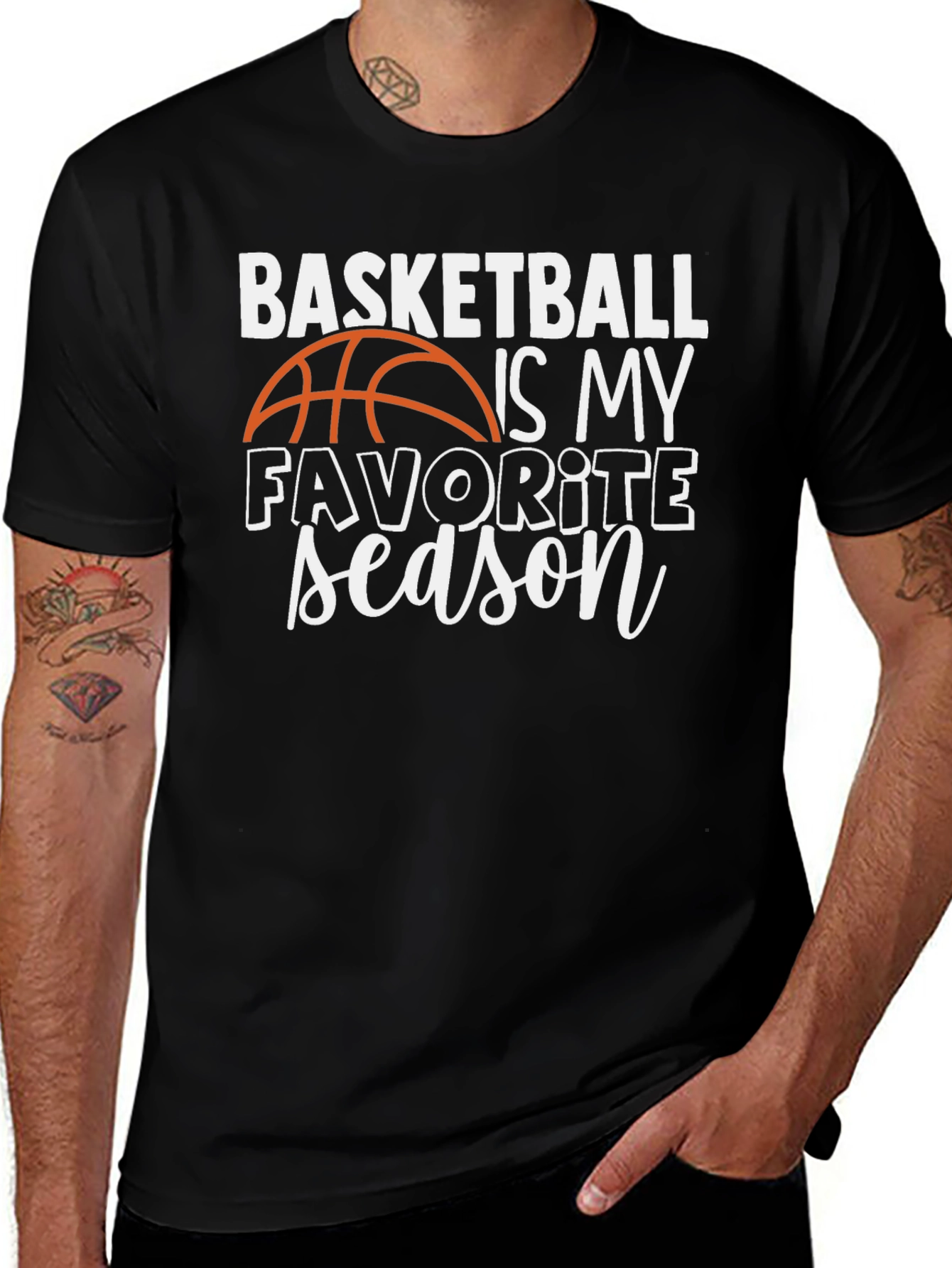 Variant 3 of Basketball Is My Favorite Season Graphic Tee
