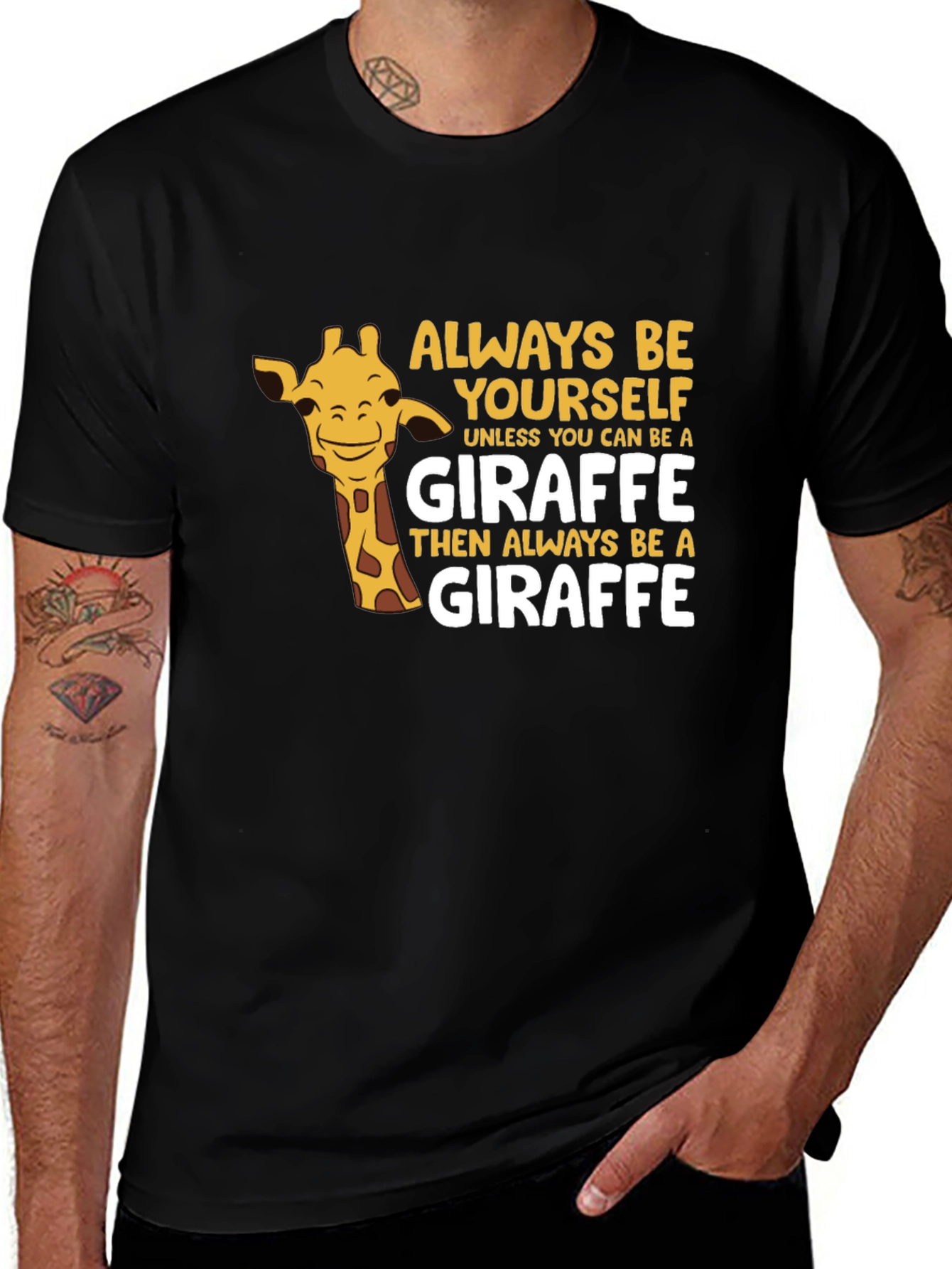 Variant 4 of Always Be Yourself Giraffe T-Shirt - Funny Animal Tee
