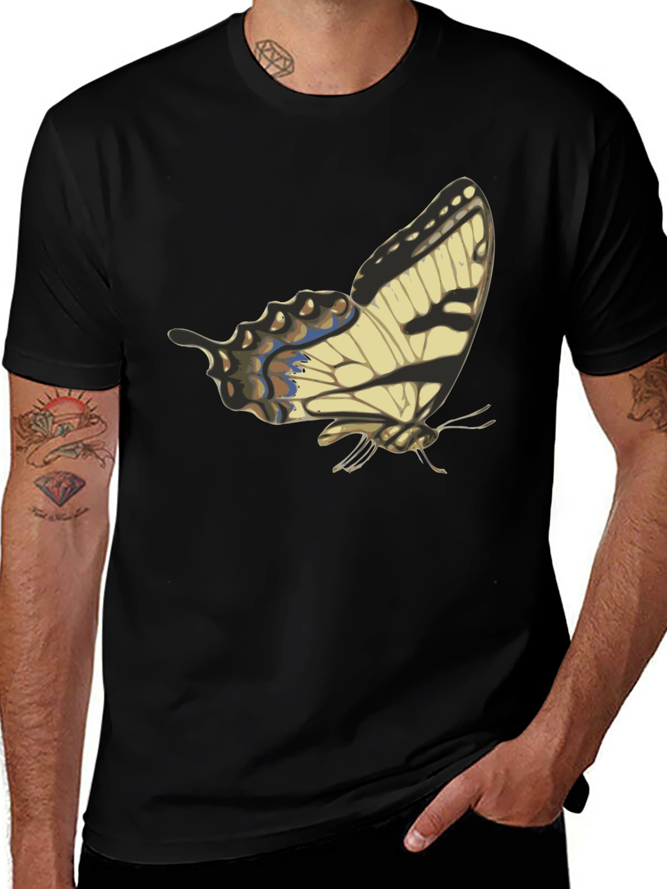 Variant 8 of Butterfly Graphic T-Shirt - Stylish Men's Tee