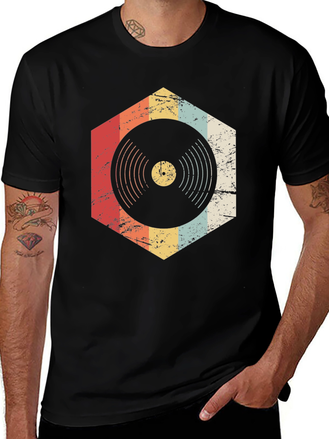 Variant 30 of Retro Vinyl Record Graphic T-Shirt