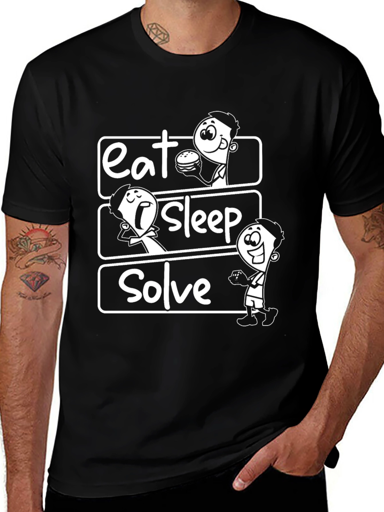 Variant 12 of Eat Sleep Solve Funny T-Shirt