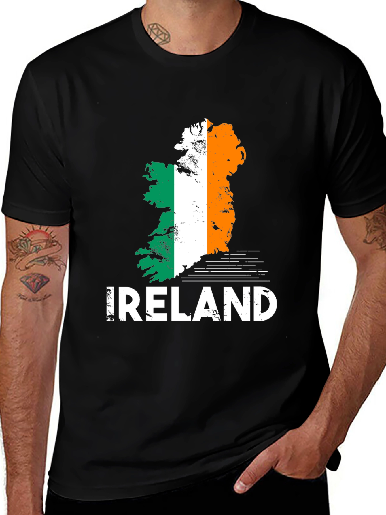 Ireland Flag Map Graphic T-Shirt