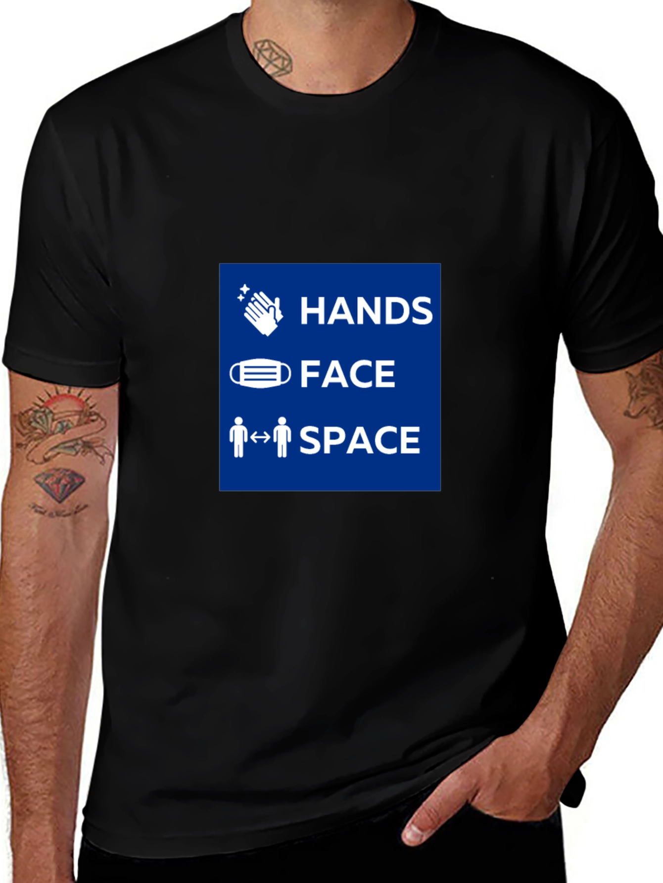 Variant 27 of Hands, Face, Space Black T-Shirt
