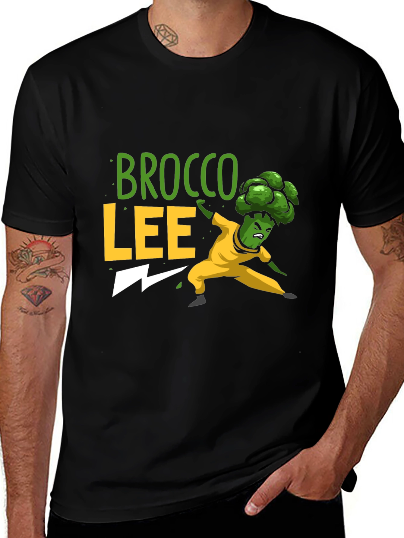 Variant 2 of Brocco Lee Black T-Shirt - Funny Martial Arts Tee