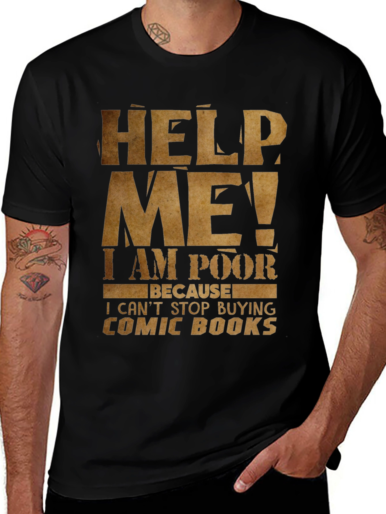 Variant 4 of Help Me I am Poor Comic Book T-Shirt