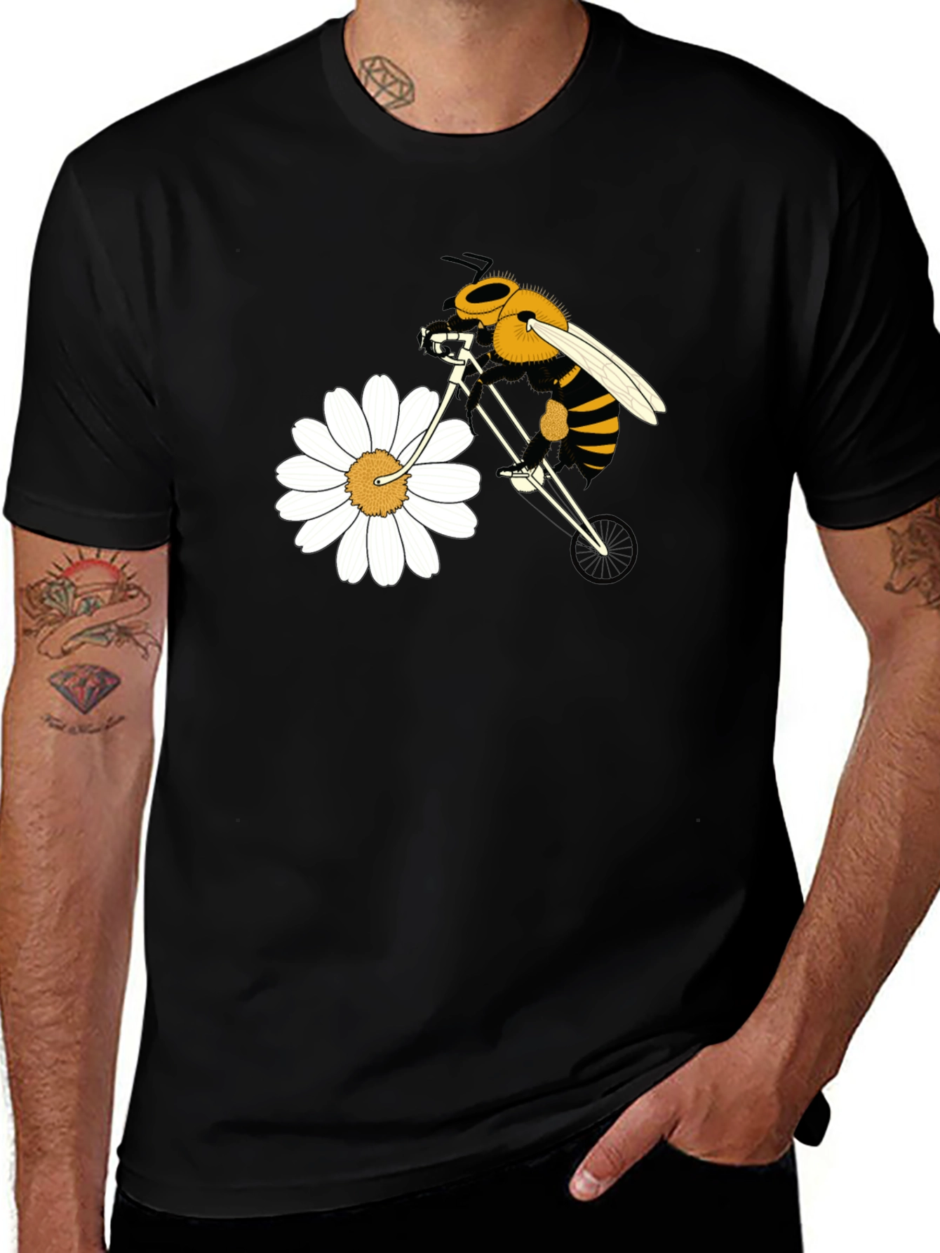 Variant 10 of Bee on Bike T-Shirt - Unique Graphic Tee