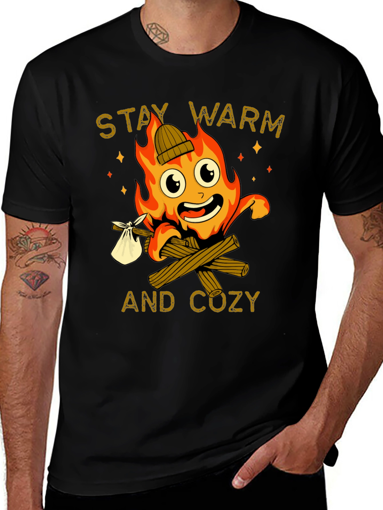 Variant 16 of Stay Warm and Cozy Campfire T-Shirt