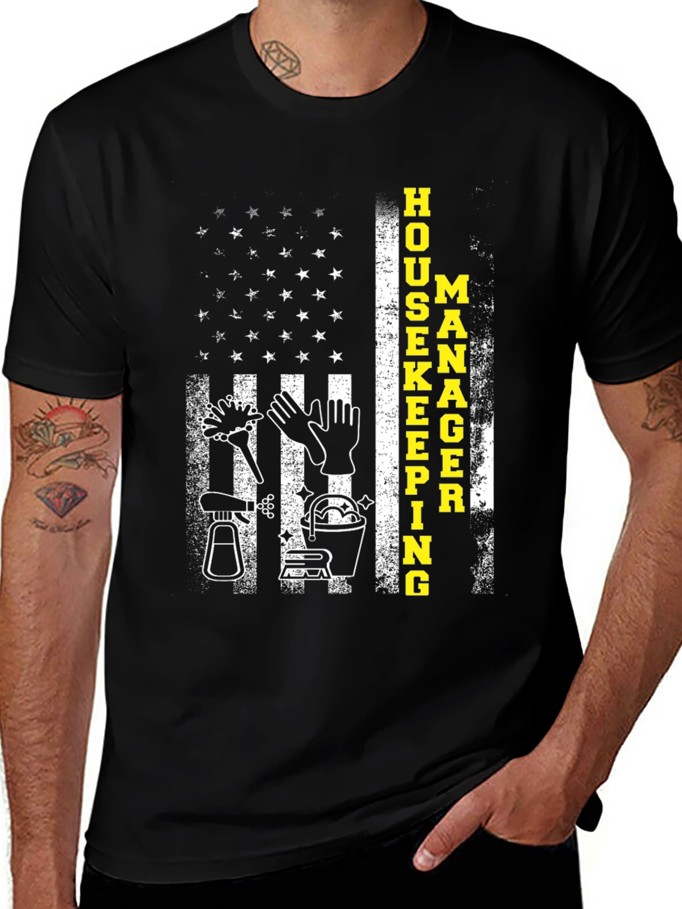 Variant 20 of Housekeeping Manager Flag T-Shirt
