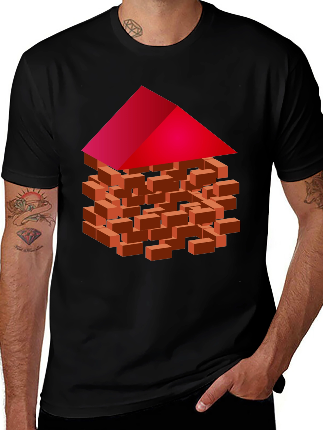 Tetris Brick House T-Shirt - Classic Gaming Tee