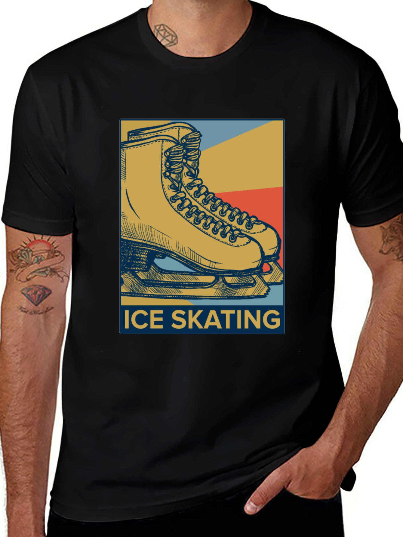Variant 24 of Ice Skating Retro T-Shirt