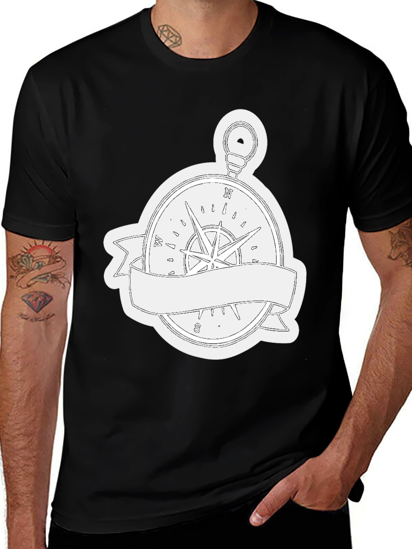Variant 16 of Compass Rose T-Shirt - Nautical Style
