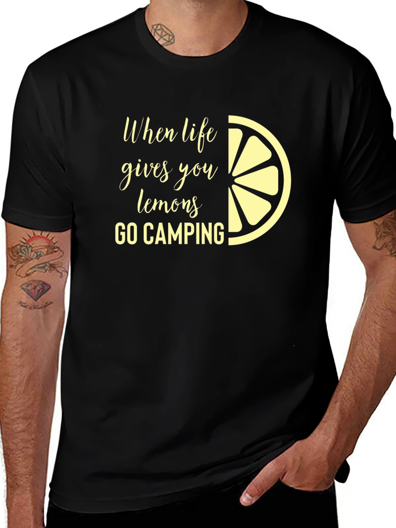 Variant 20 of Lemon Camping T-Shirt - When Life Gives You Lemons, Camp!