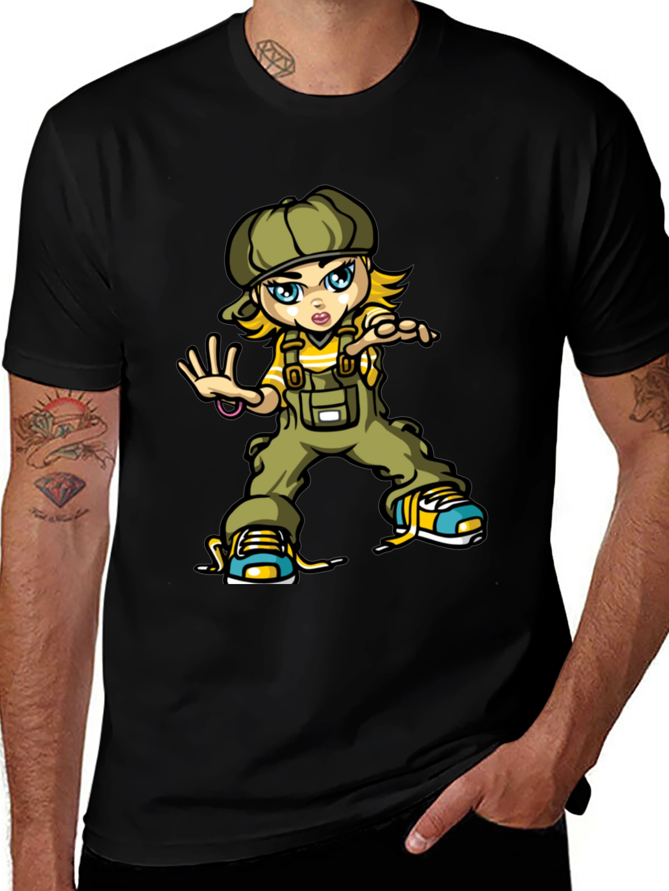 Variant 18 of Cartoon Girl T-Shirt: Trendy Streetwear
