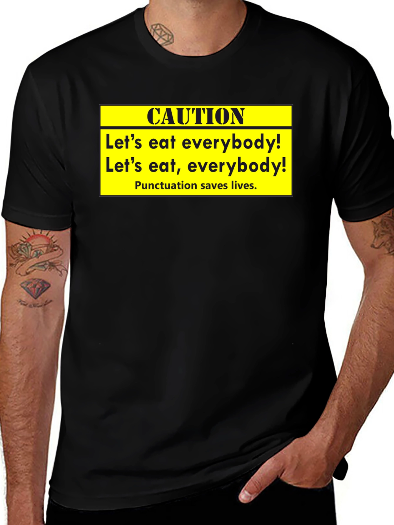 Caution: Punctuation Saves Lives T-Shirt