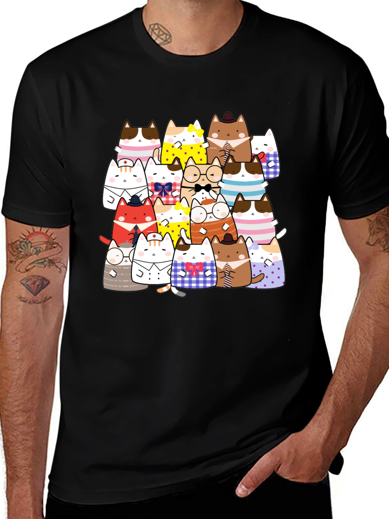 Variant 25 of Cats in Clothes T-Shirt