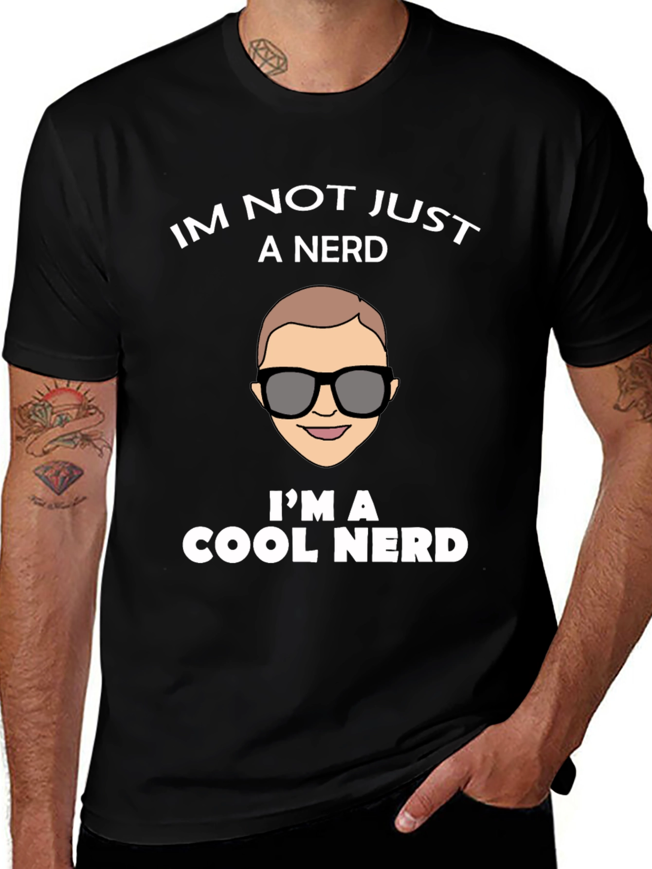 Variant 22 of Cool Nerd Graphic T-Shirt - Black