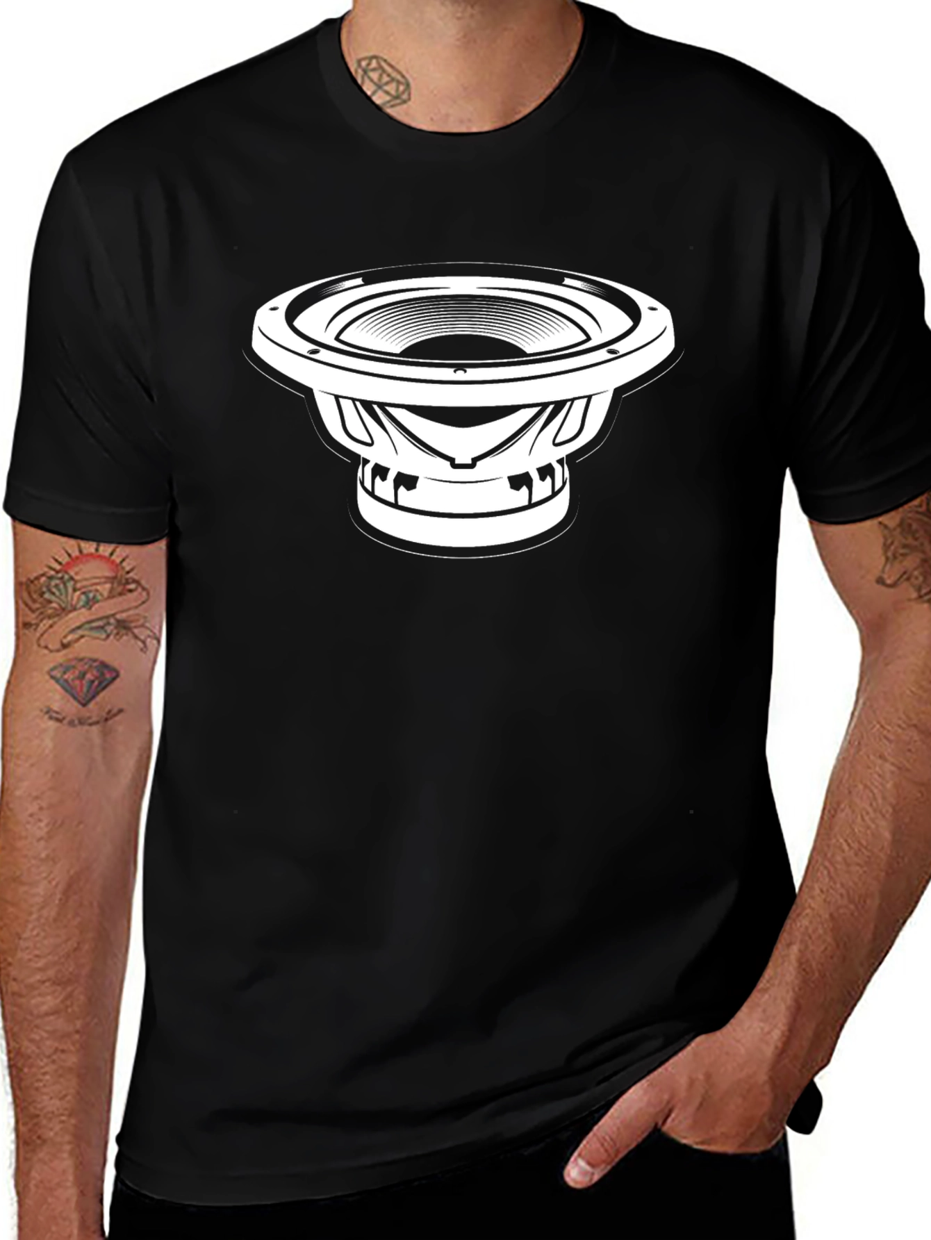 Variant 22 of Speaker Graphic Black T-Shirt