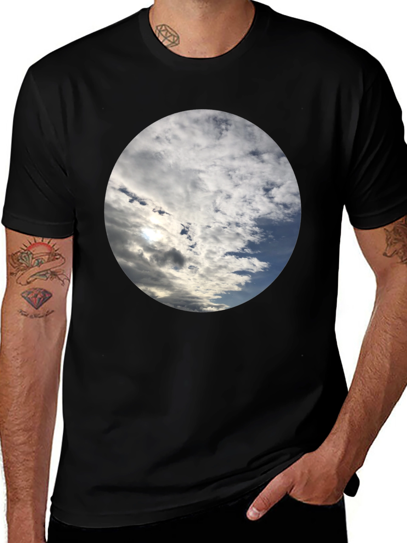 Variant 19 of Sky Cloudscape T-Shirt - Stylish Weather Design