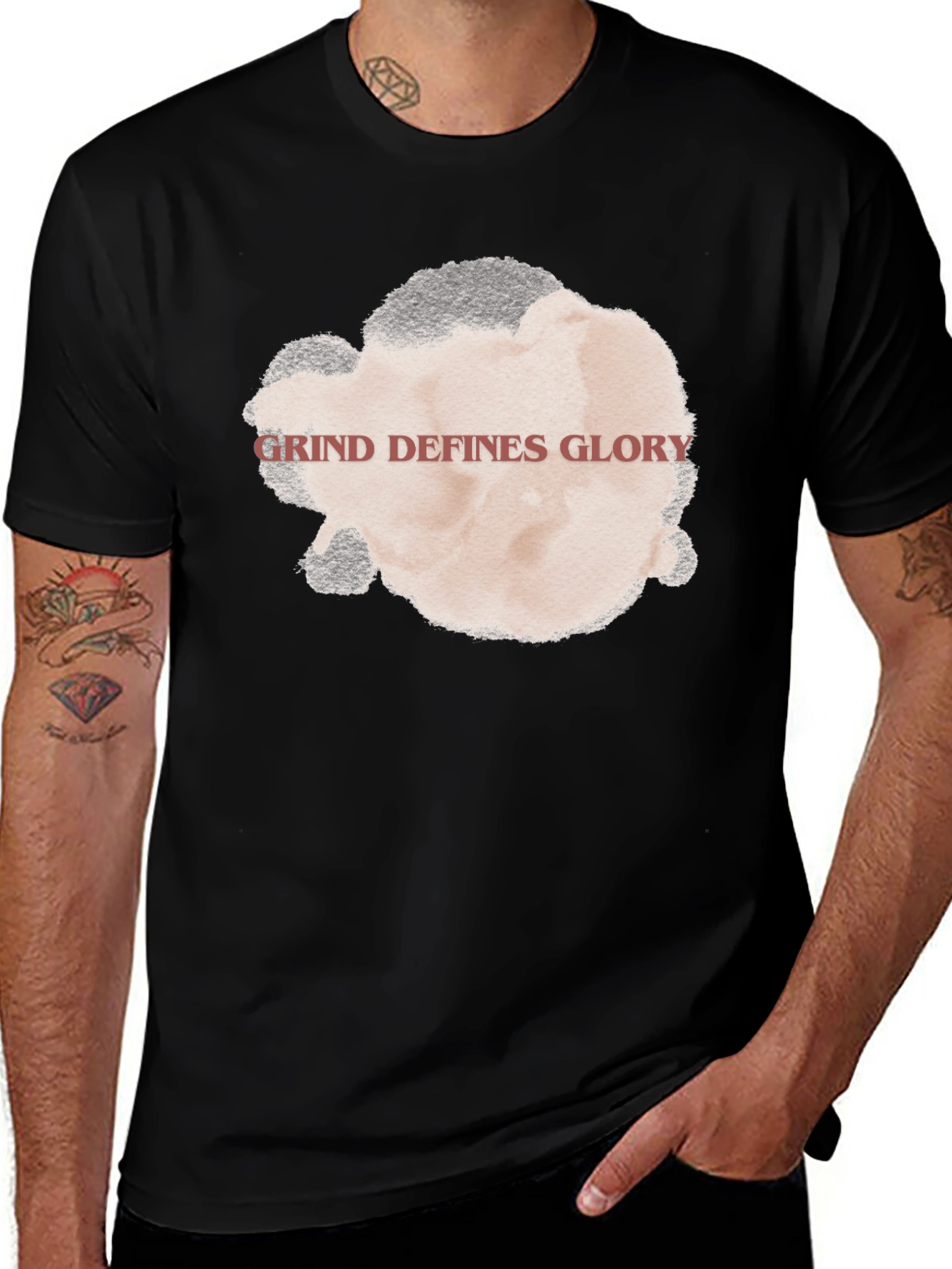 Variant 4 of Grind Defines Glory Black Tee