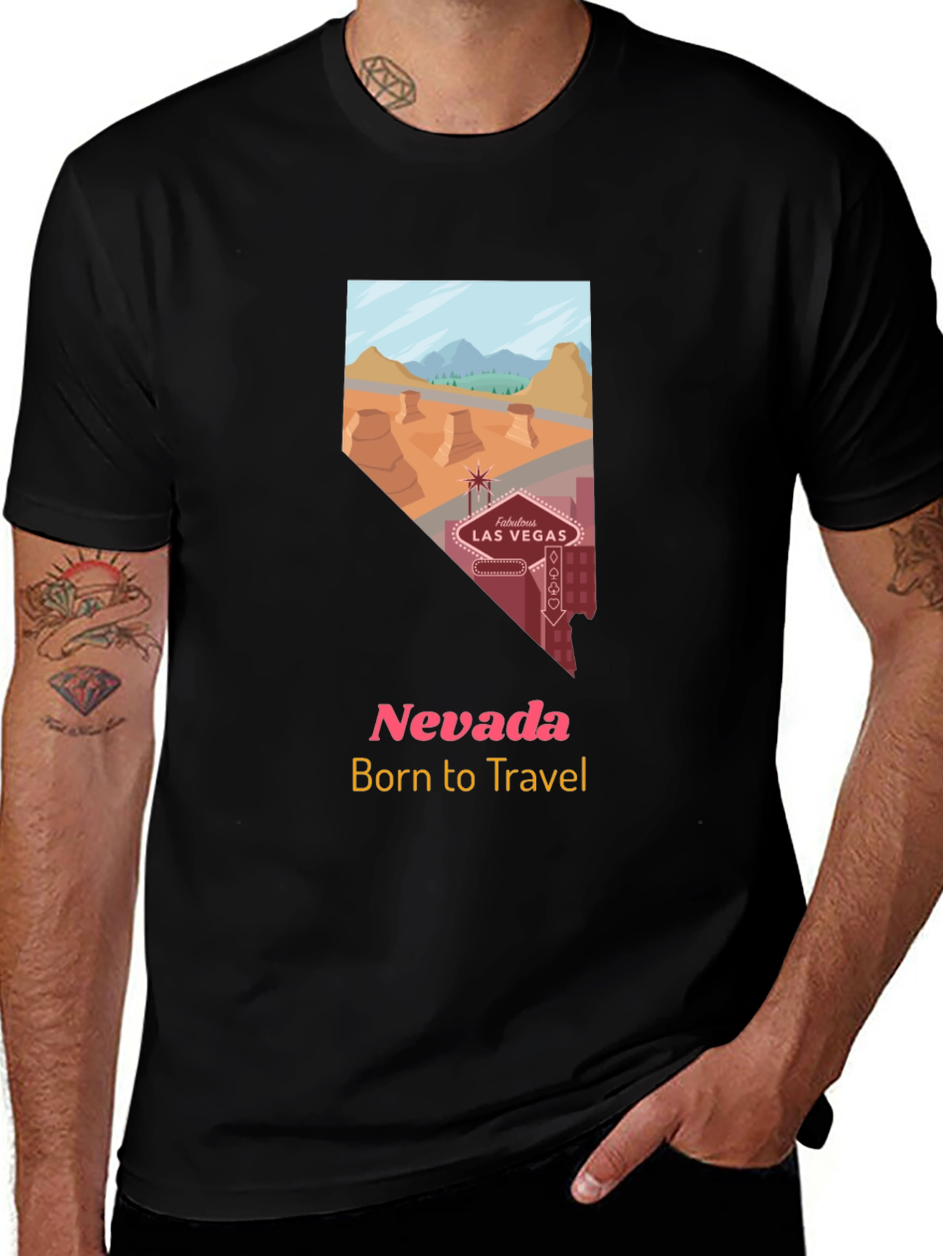 Nevada Travel T-Shirt - Born to Travel