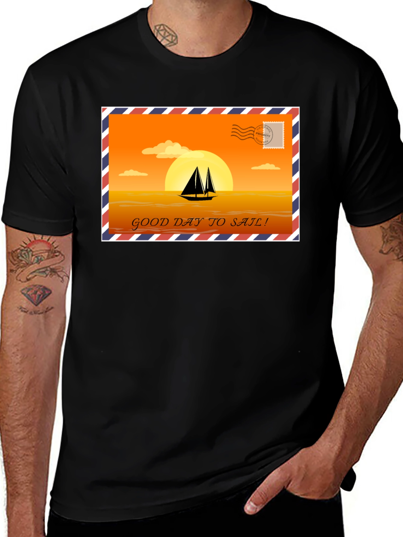 Variant 24 of Sailboat Sunset T-Shirt