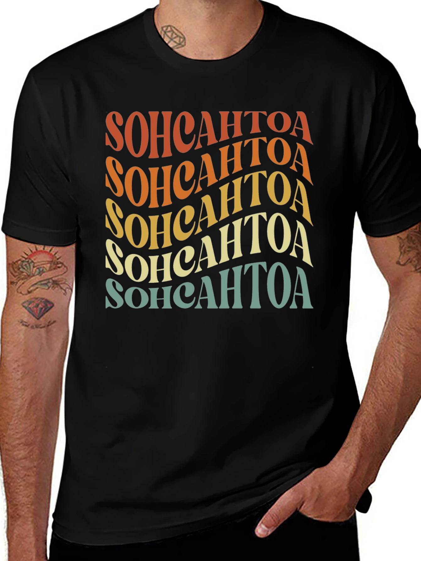 Variant 4 of Retro SOHCAHTOA Graphic T-Shirt - Math Tee