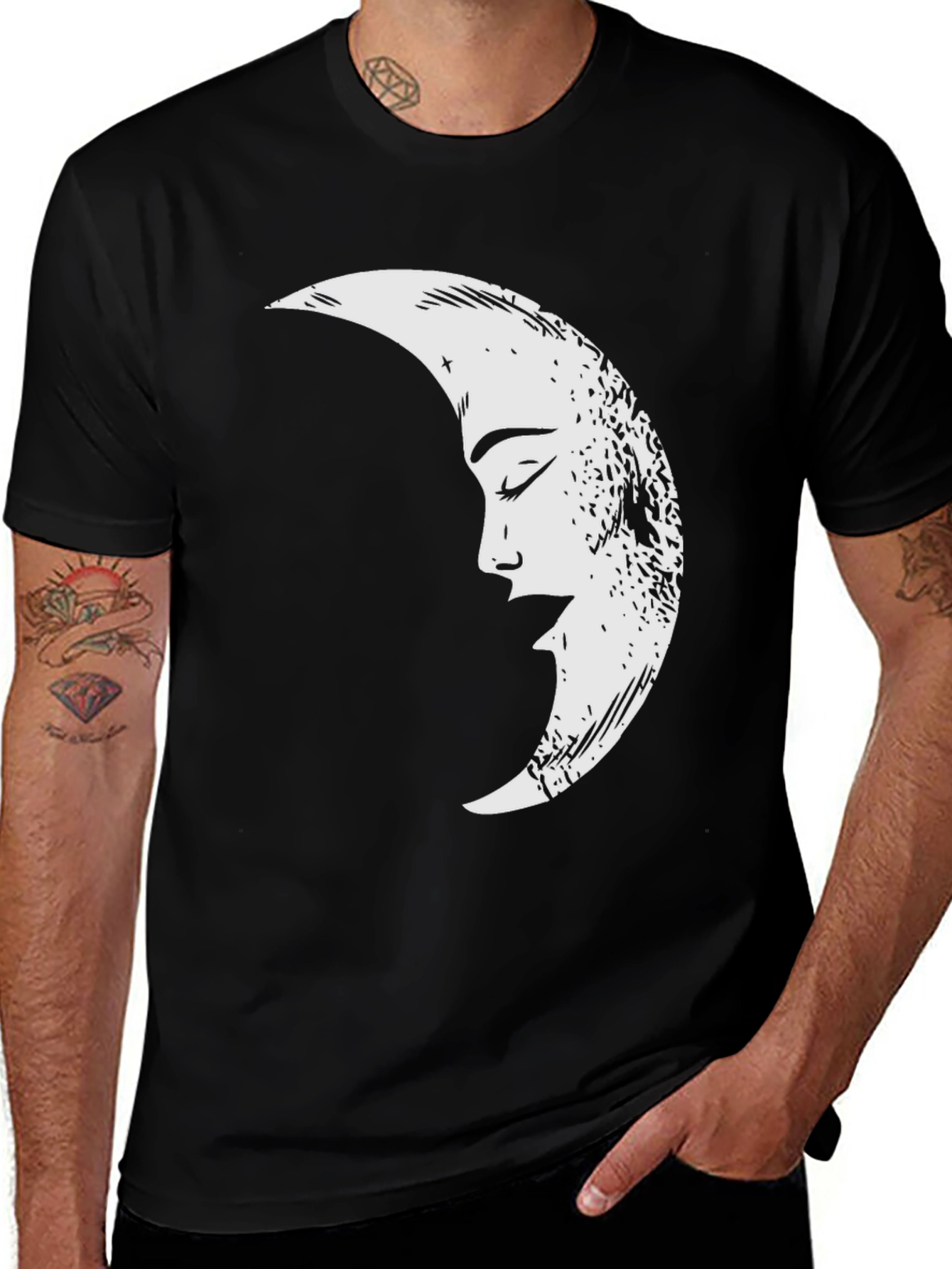 Mystic Moon Graphic T-Shirt - Black