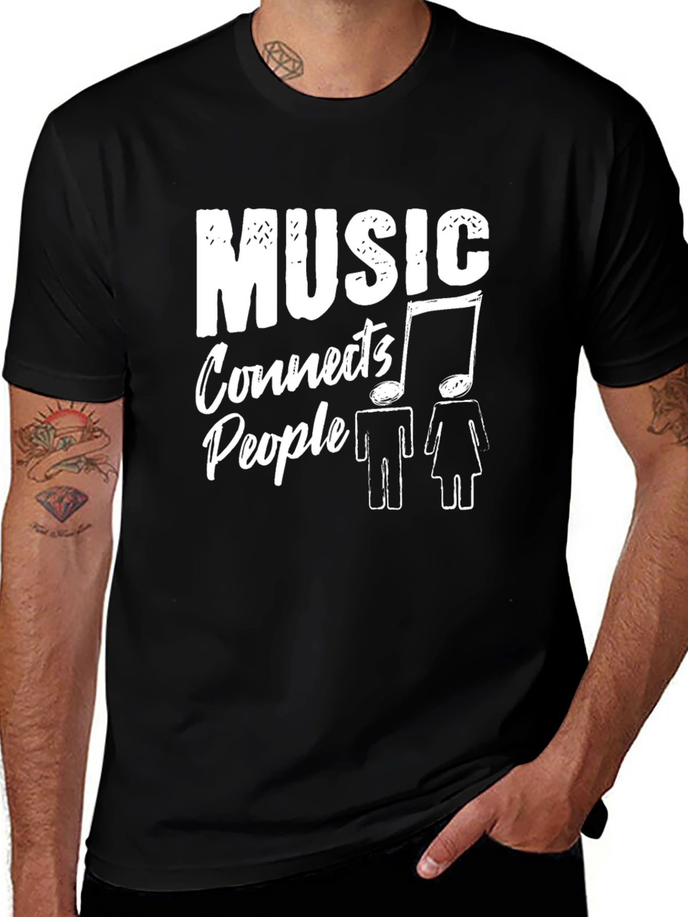 Variant 4 of Music Connects People Graphic T-Shirt
