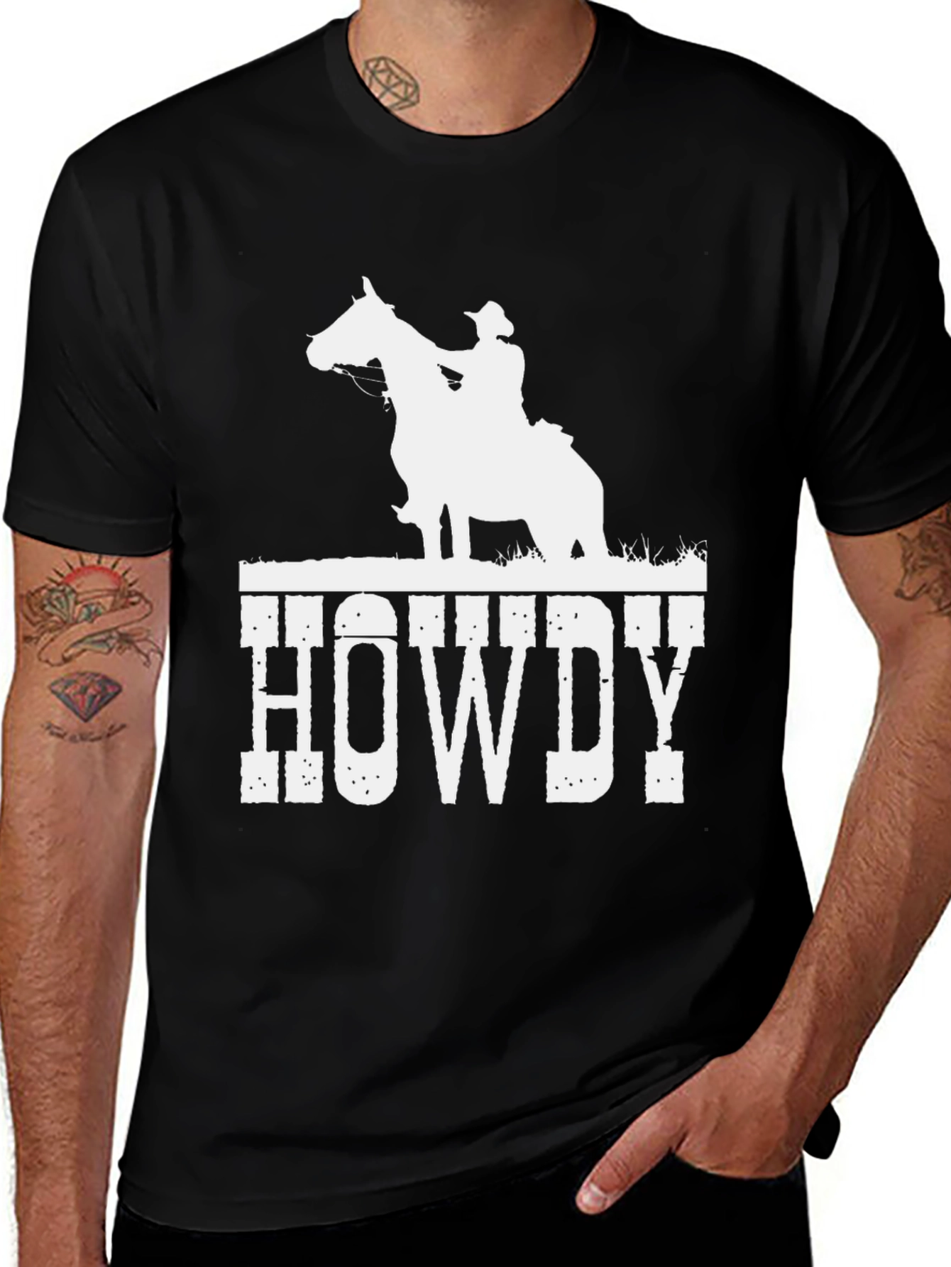 Variant 9 of Howdy Cowboy Graphic Tee - Western Style Shirt