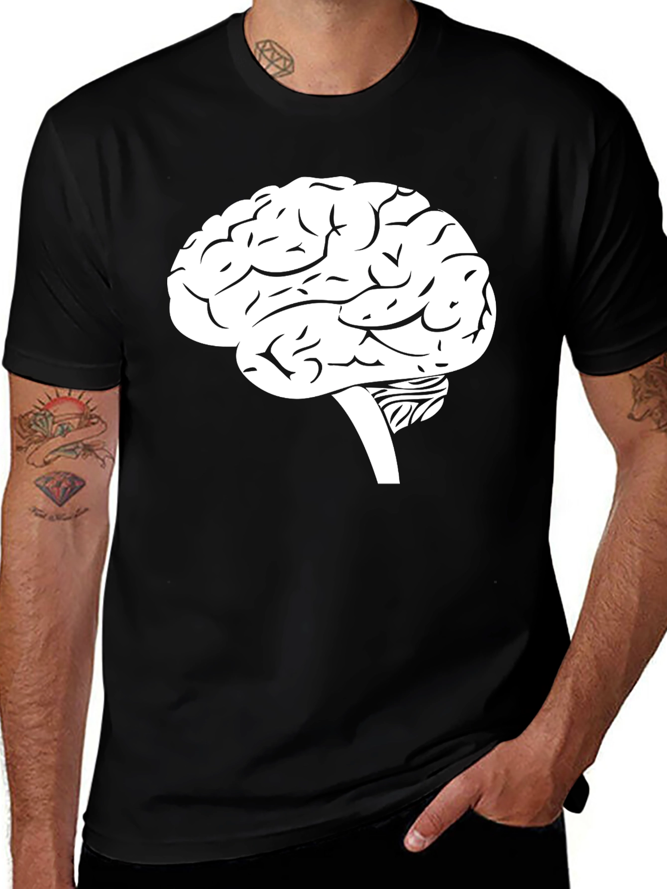 Variant 22 of Brain Graphic T-Shirt - Mens Tee