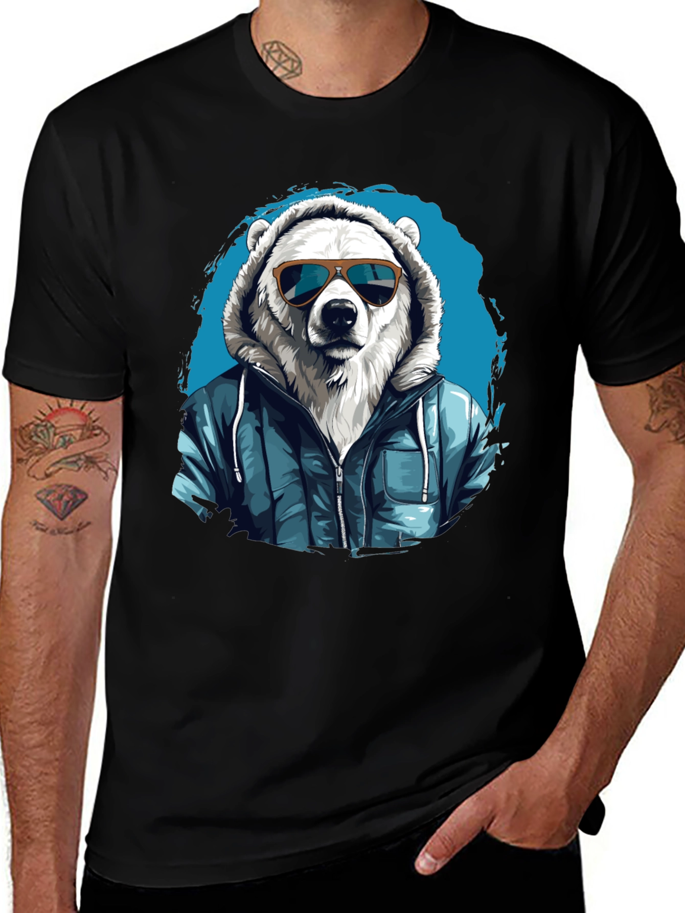 Variant 5 of Cool Polar Bear Graphic Tee