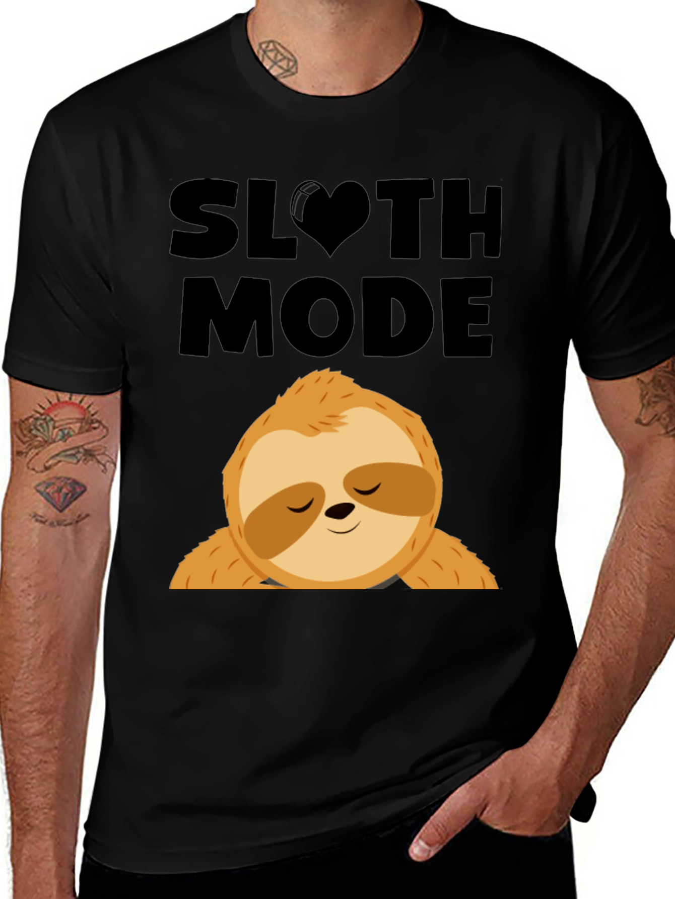 Variant 26 of Sloth Mode Graphic Tee - Relax & Unwind!