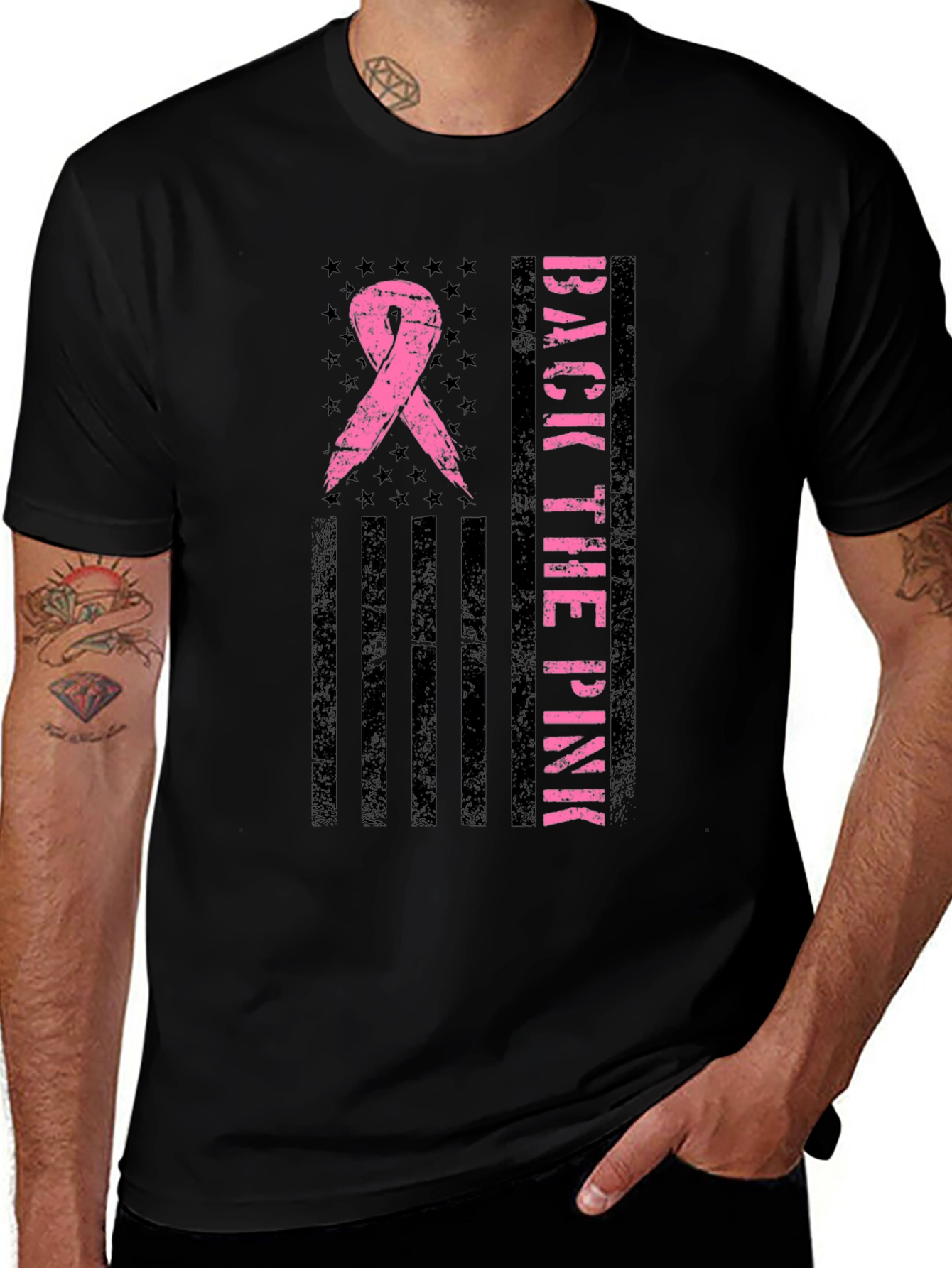 Variant 17 of Back the Pink Breast Cancer Awareness T-Shirt