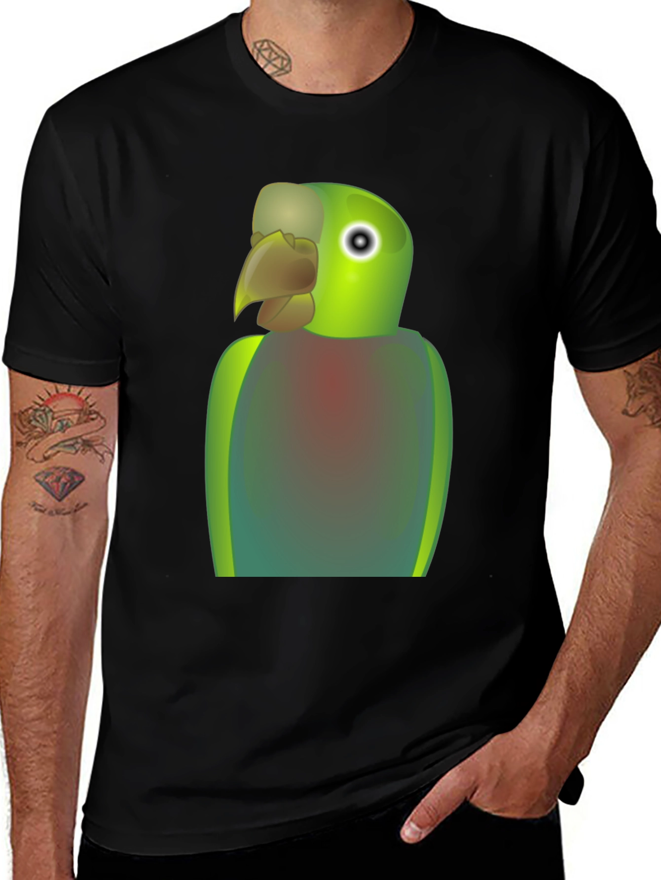 Parrot Graphic T-Shirt - Quirky Bird Lover Tee