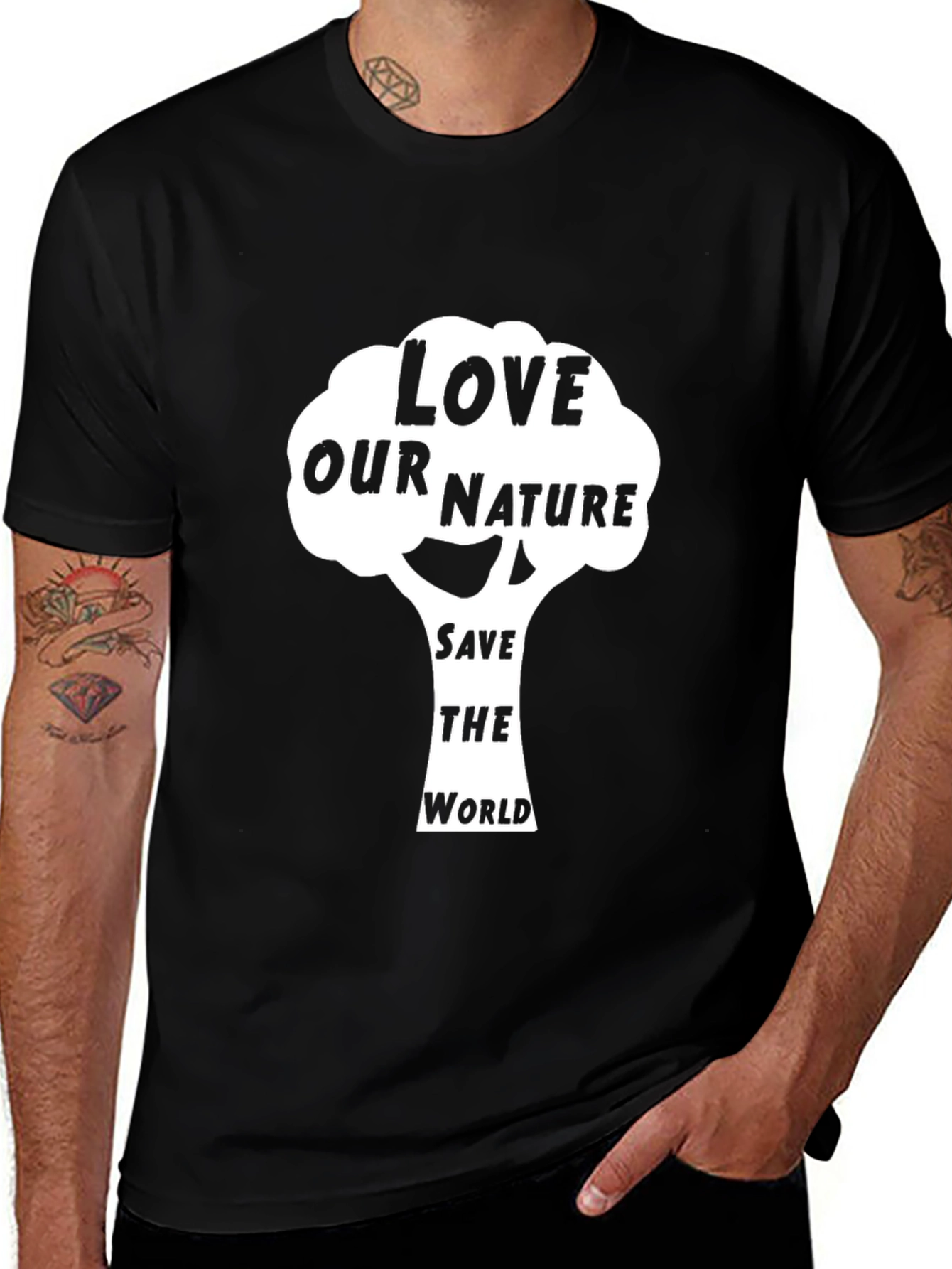 Variant 16 of Love Our Nature Save the World Graphic Tee