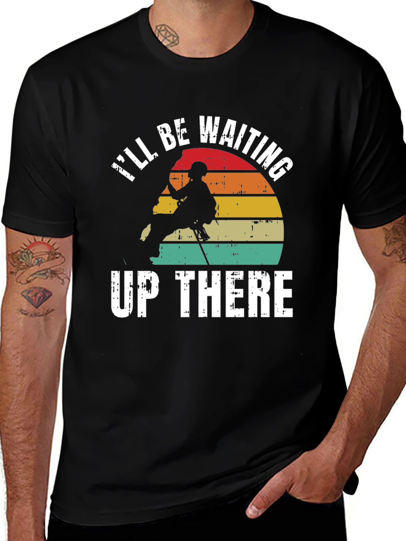 Variant 15 of I'll Be Waiting Up There Climber T-Shirt