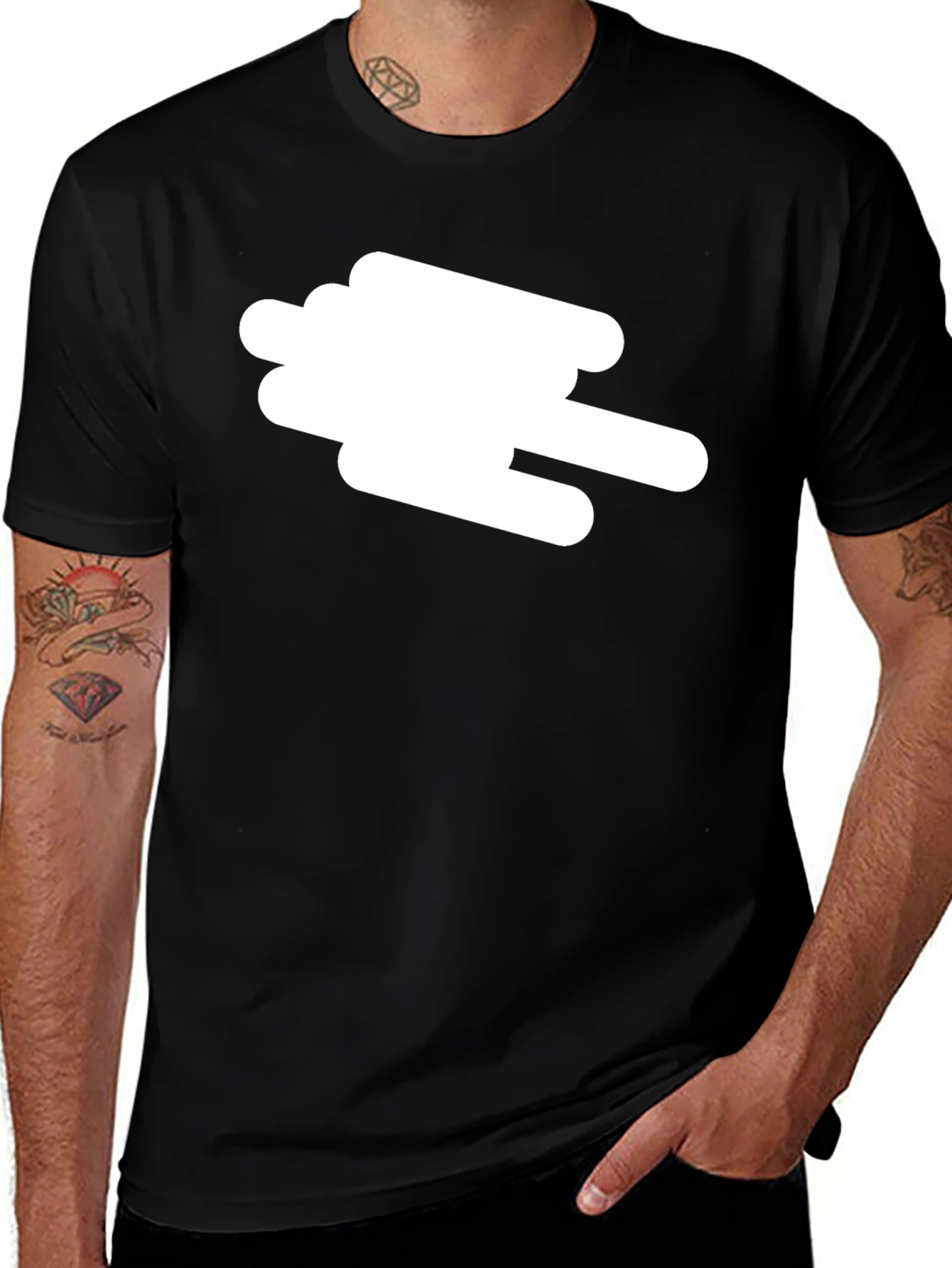 Variant 26 of Modern Black Graphic Tee - Minimalist Design