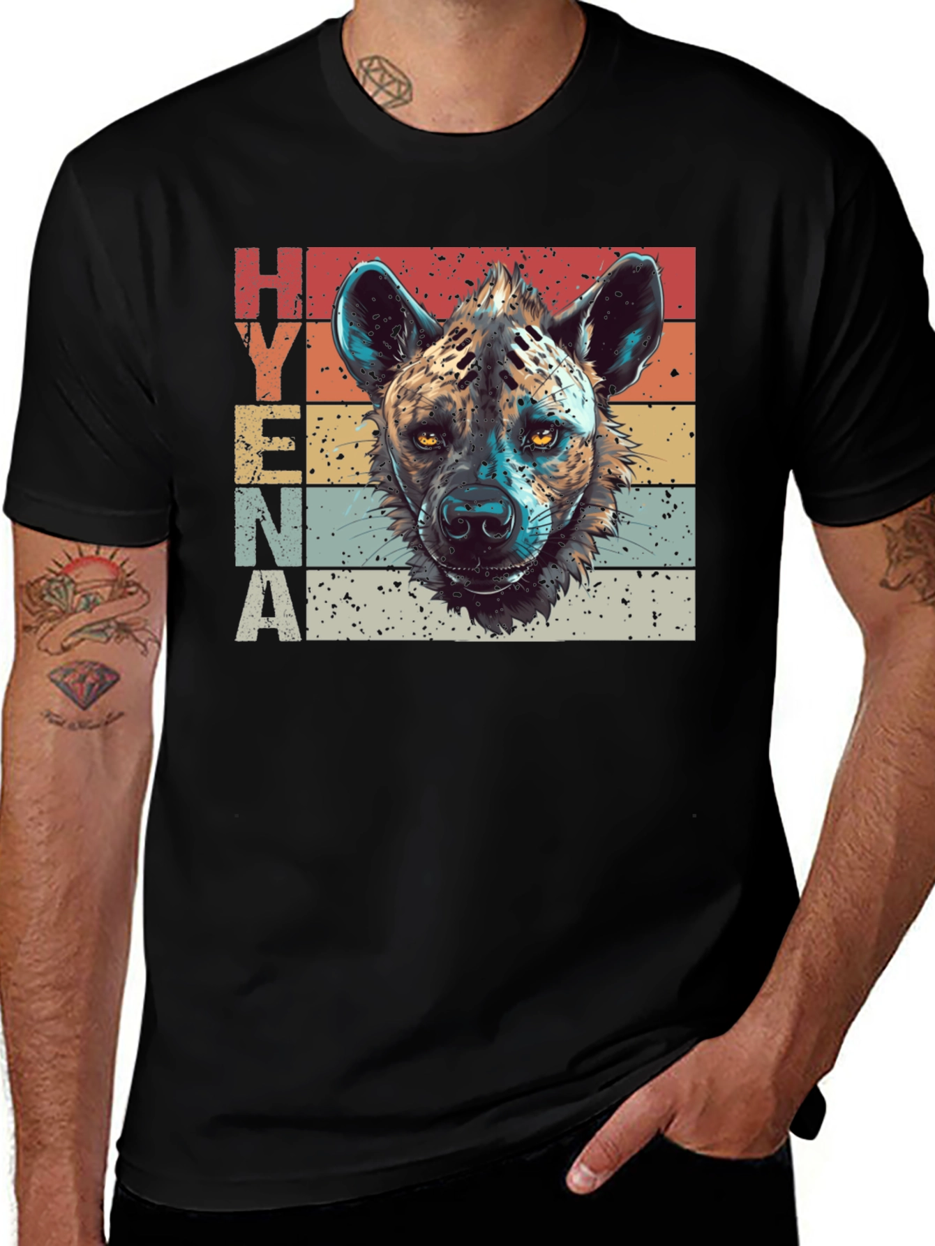 Variant 5 of Hyena Graphic Tee - Retro Style Animal Lover Shirt