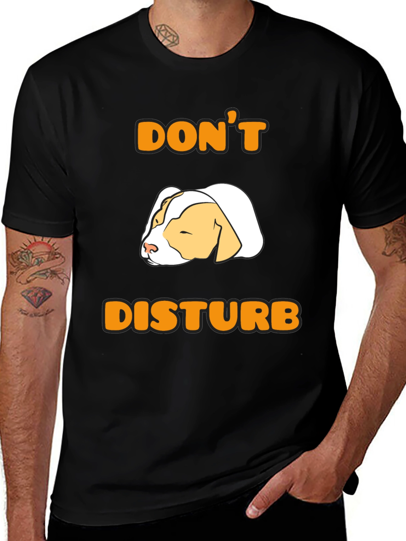 Don't Disturb Sleeping Dog T-Shirt - Funny Pet Lover Tee