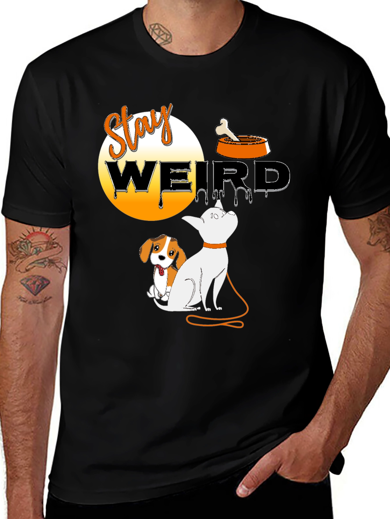 Variant 5 of Stay Weird Dog T-Shirt Funny Pet Lover Tee