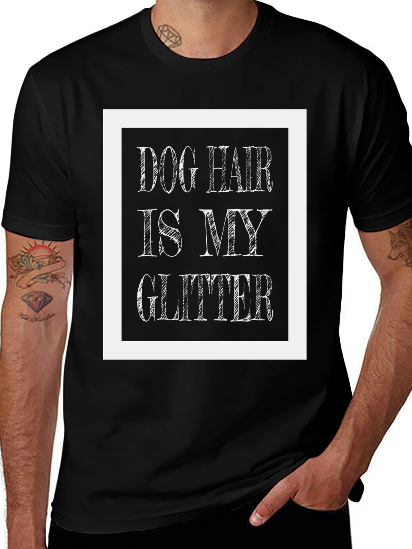 Variant 11 of Dog Hair is My Glitter Graphic Tee