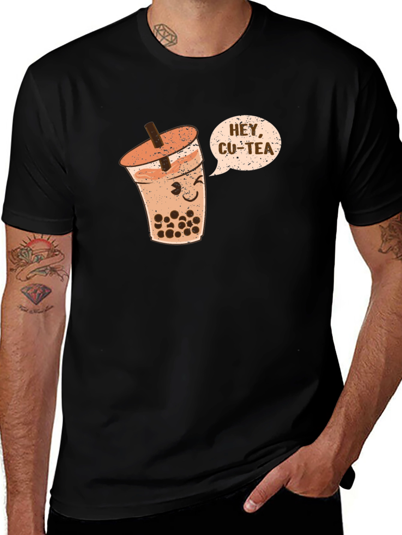 Variant 15 of Hey Cu-Tea Bubble Tea Graphic Tee
