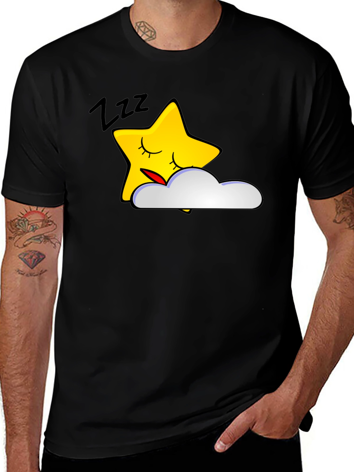 Variant 19 of Sleepy Star Graphic Tee - Soft Cotton Blend