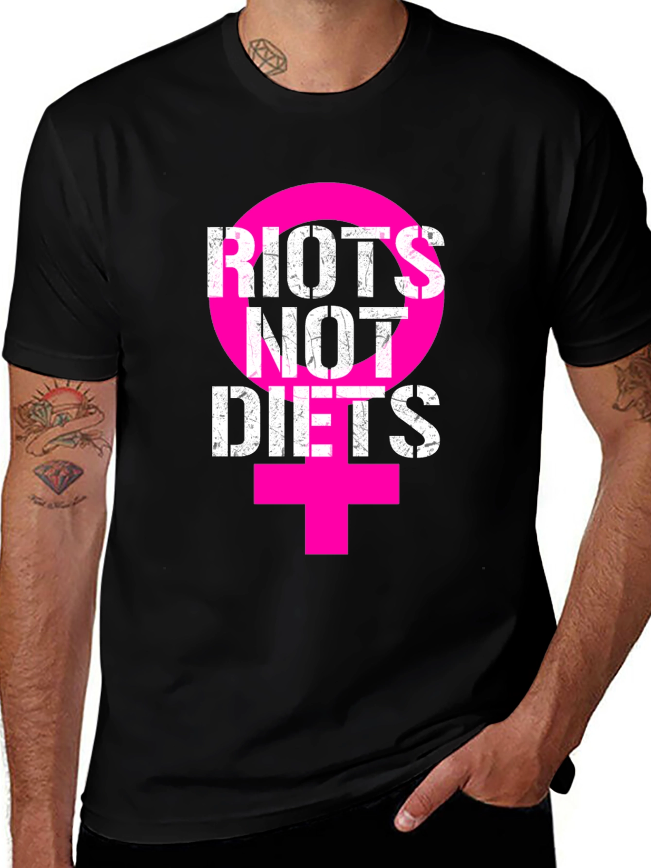 Variant 24 of Feminist Riot Not Diets Graphic Tee