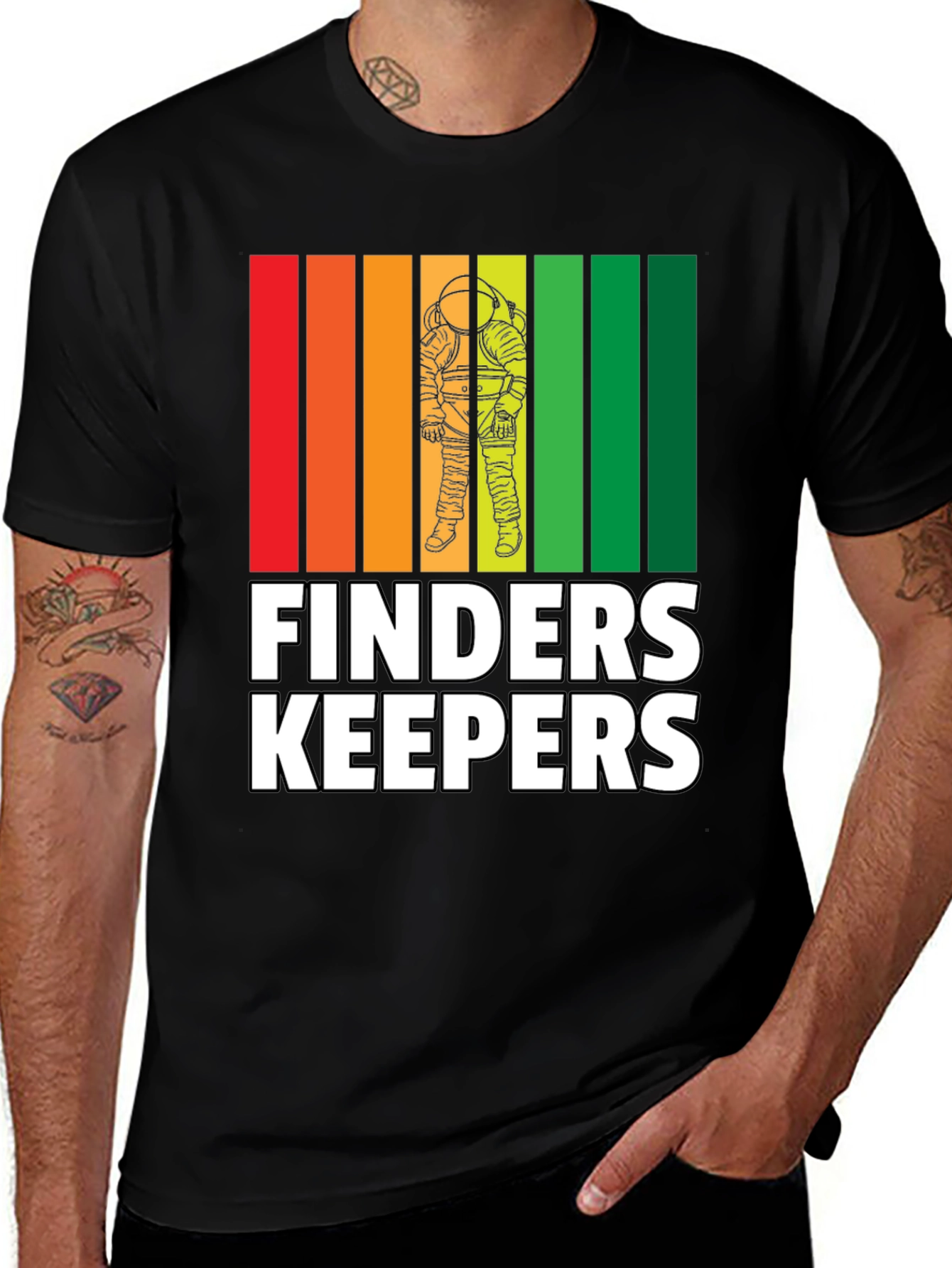 Finders Keepers Astronaut Retro Graphic T-Shirt